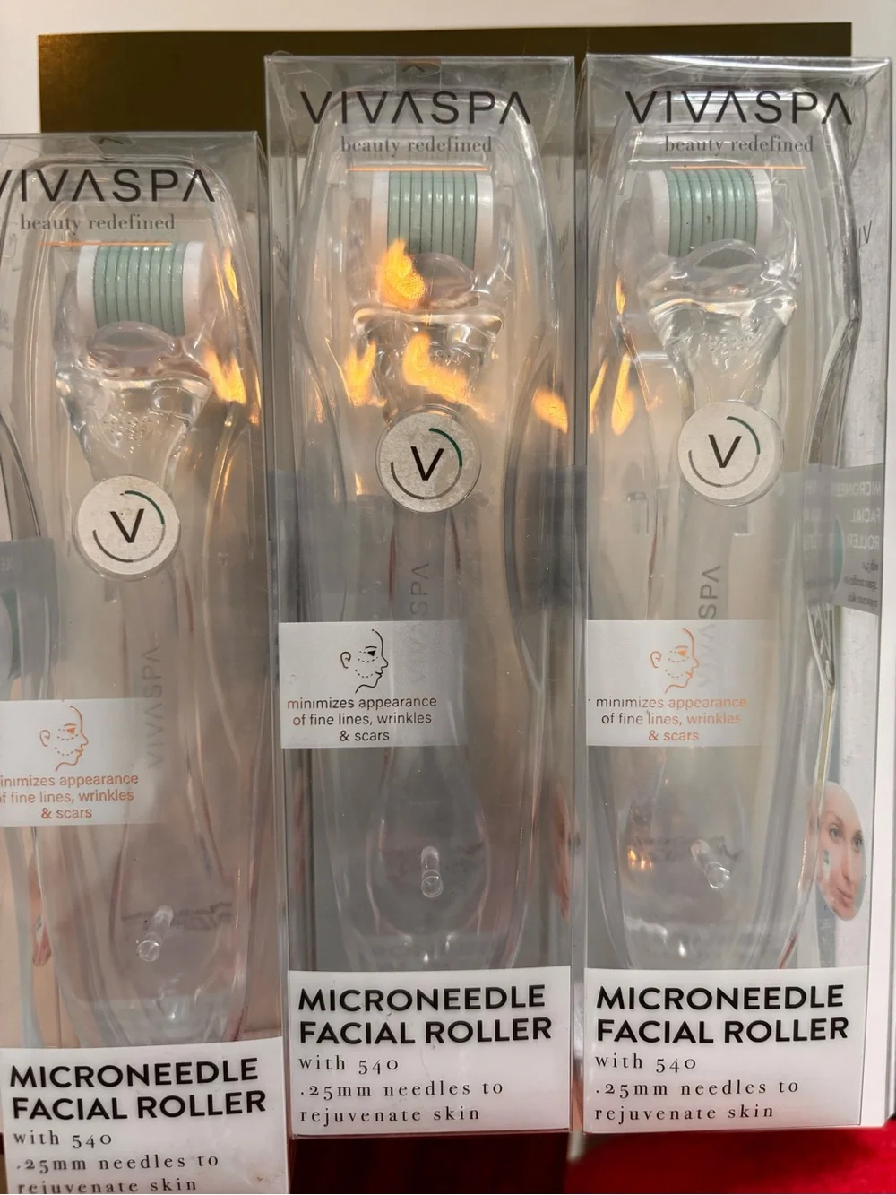 Microneedle Facial Roller - viva spa 0.25 mm 540  needles